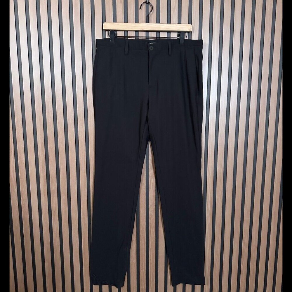 Theory Black Straight-Leg Dress Trousers